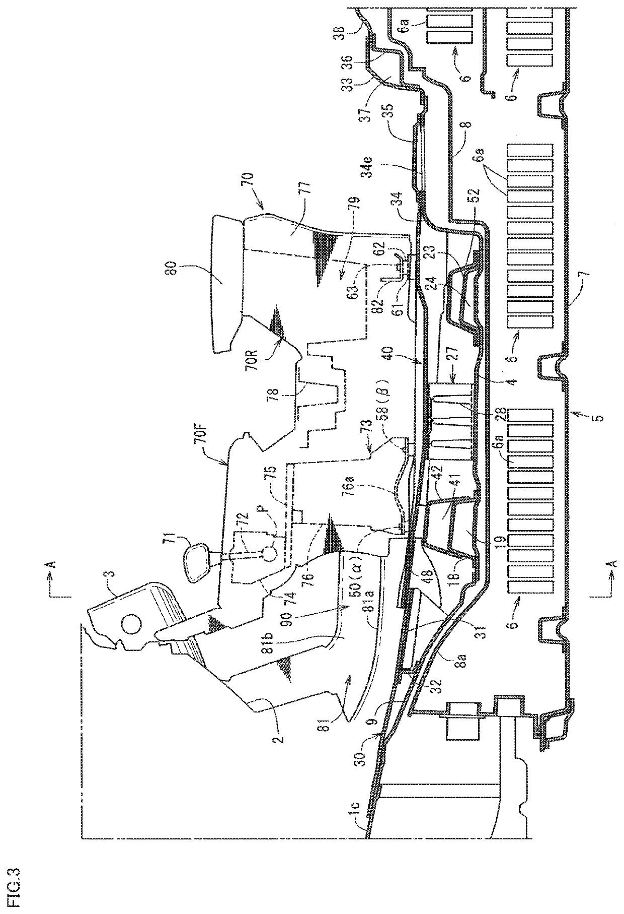 Lower body structure of vehicle