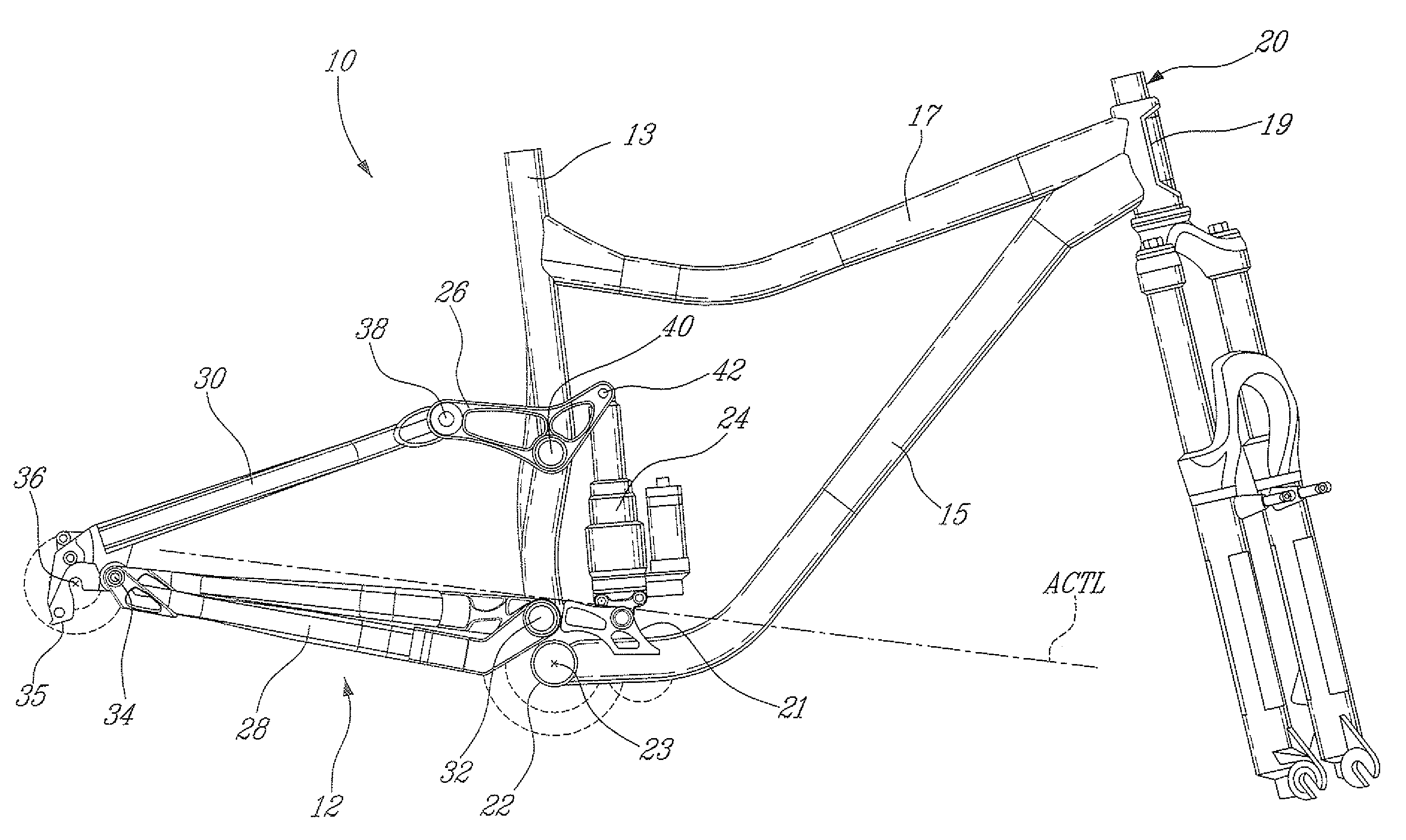 Bicycle rear suspension system