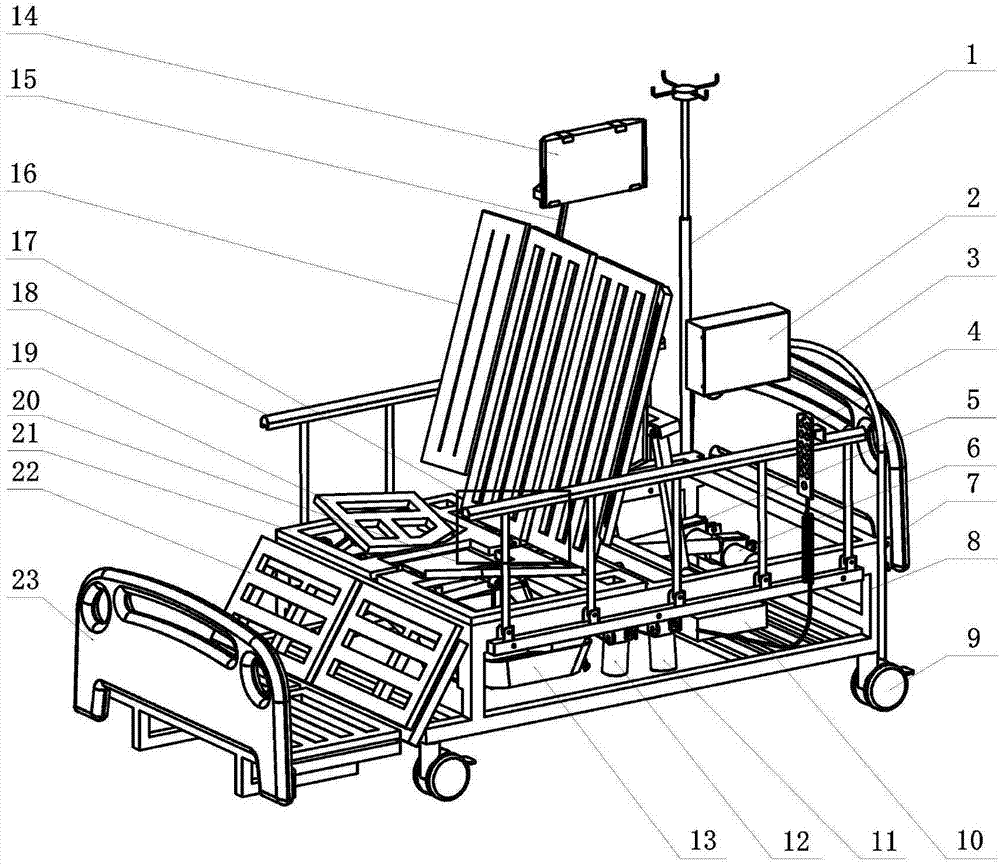 Multifunctional and intelligent bed with bedpan