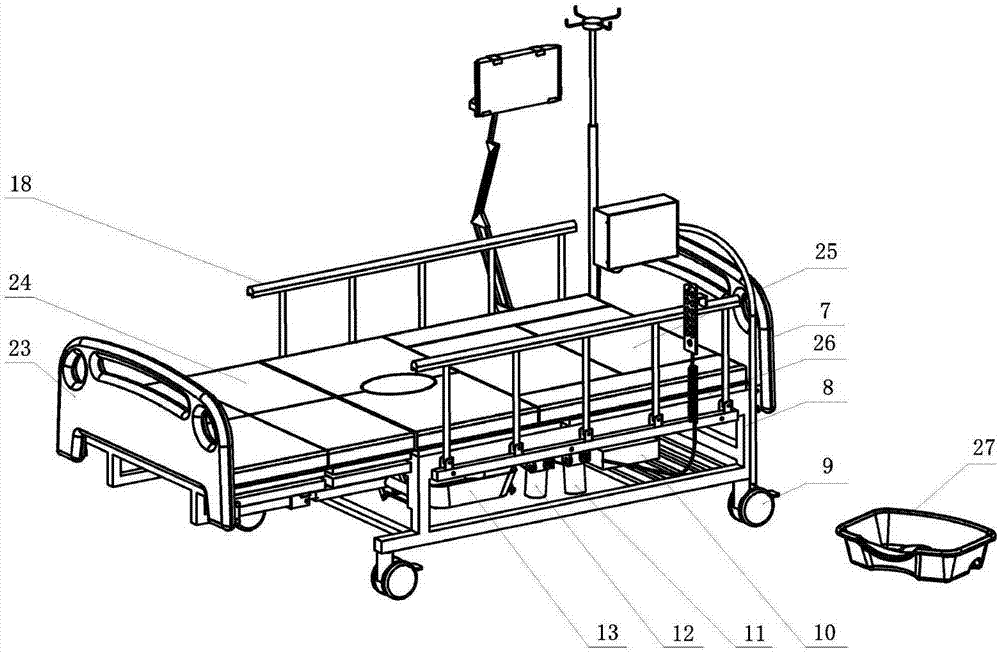 Multifunctional and intelligent bed with bedpan