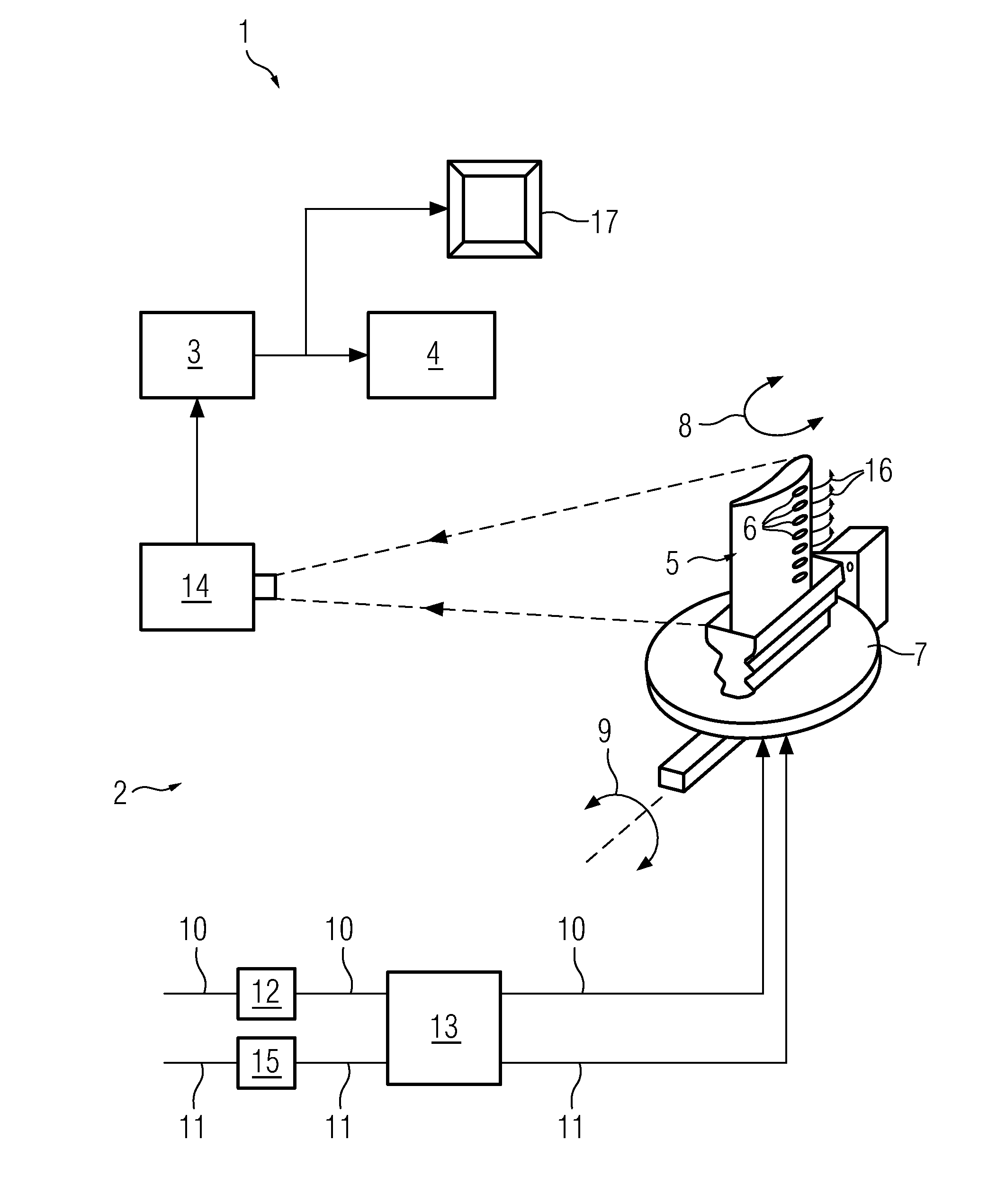 Apparatus and method for automatic inspection of through-holes of a component