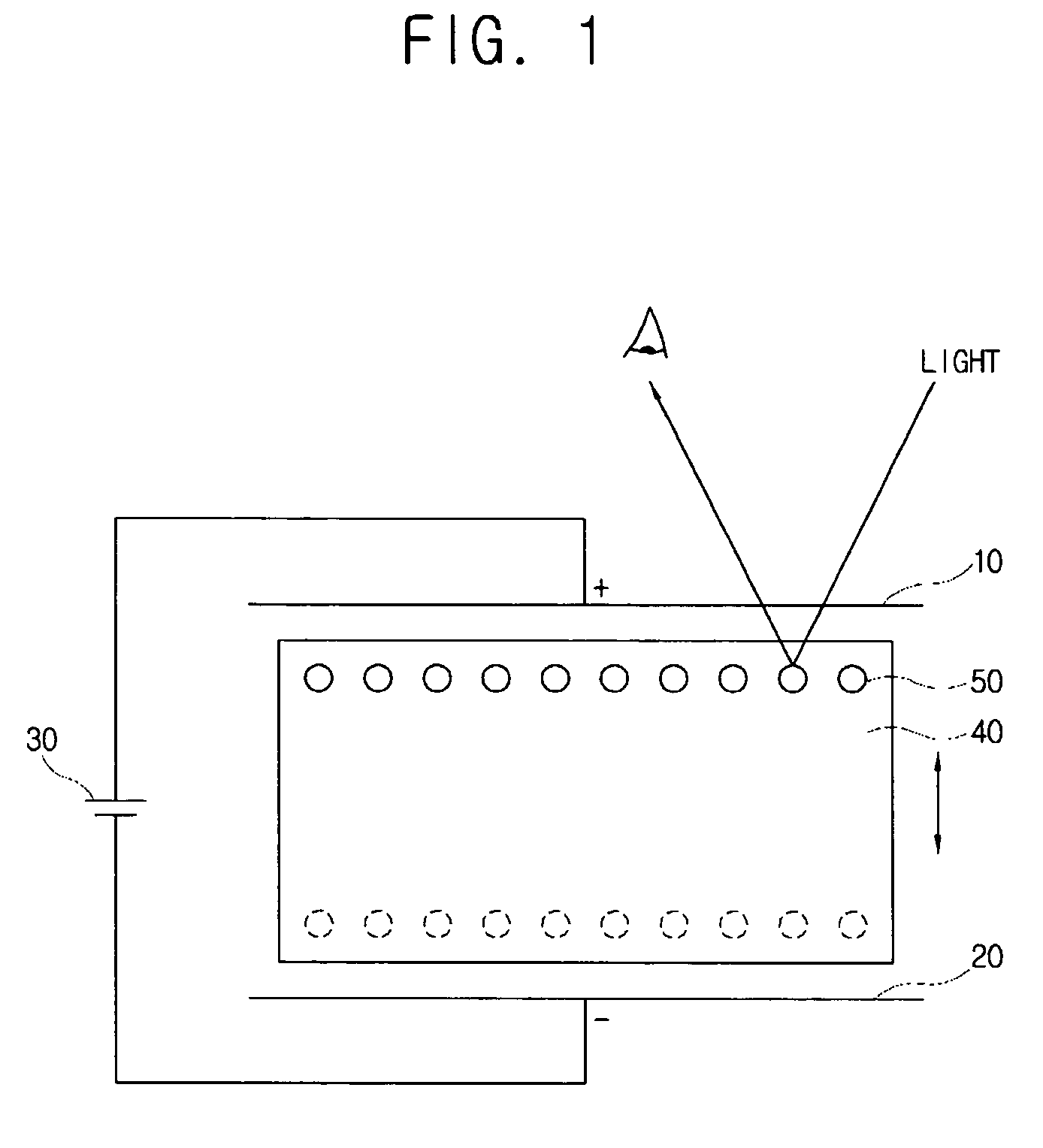 Electrophoretic display device with improved reflective luminance