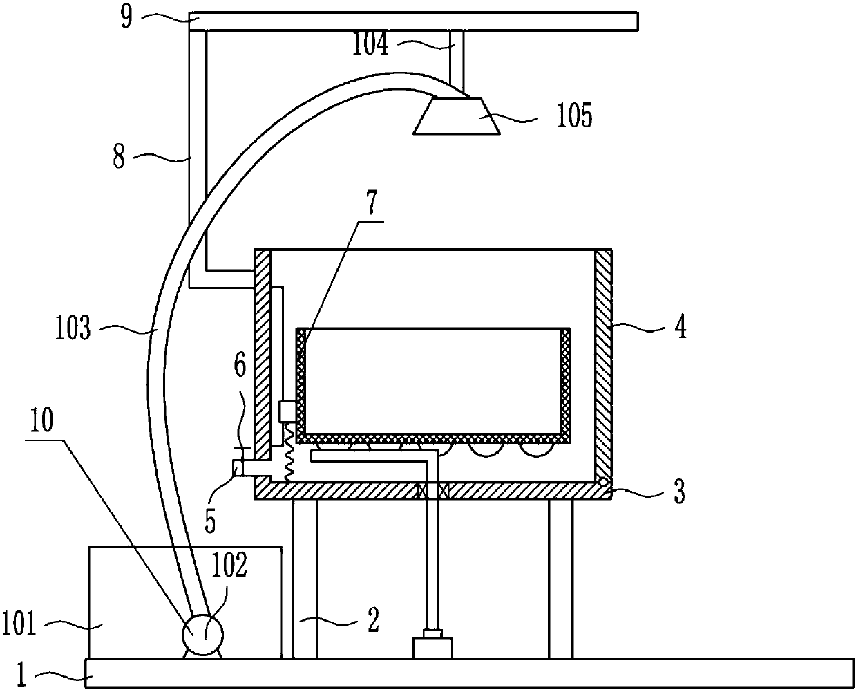 Cleaning device for small tools for gynecological operation