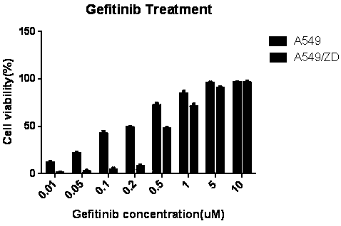 Combined medicine for treating non-small cell lung cancer