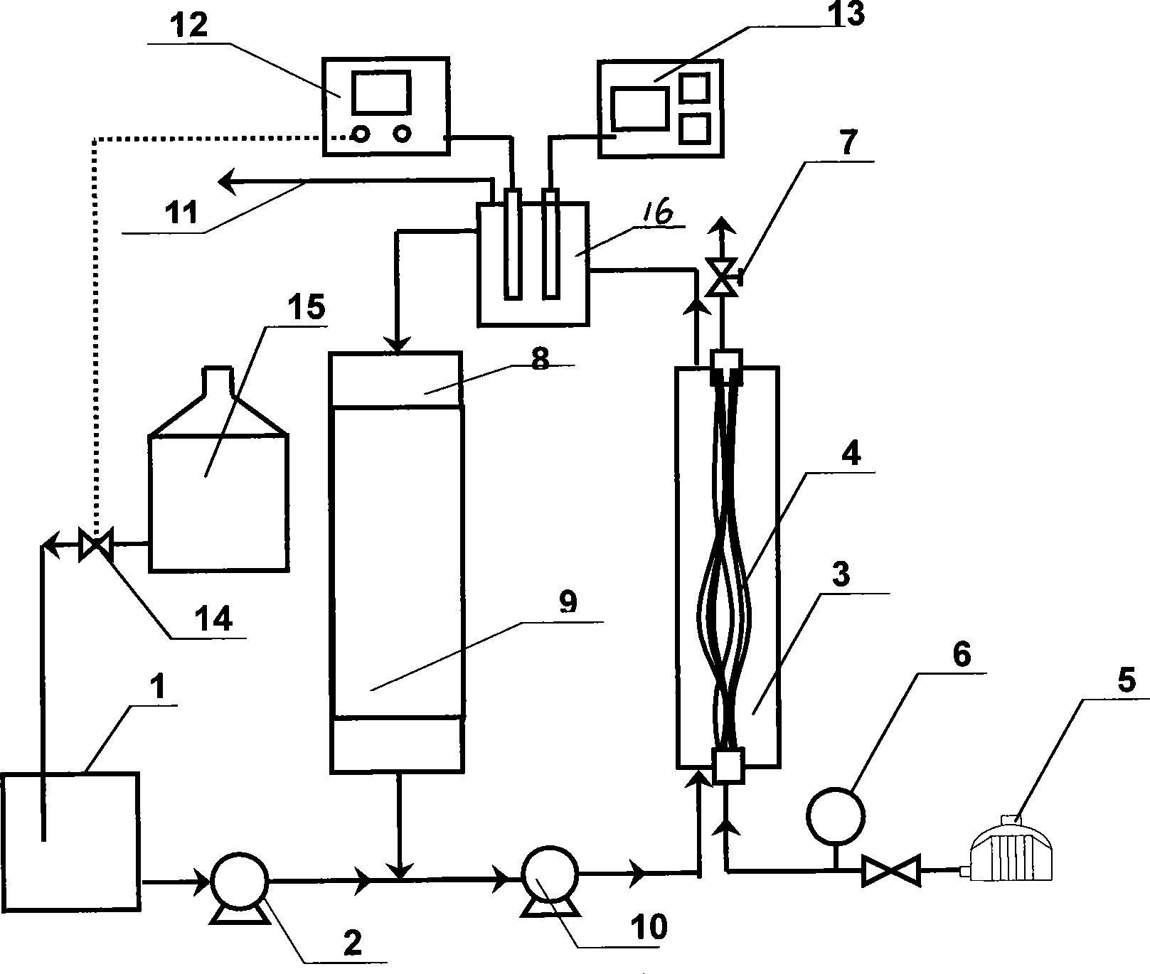 Membrane aeration biomembrane process and apparatus for sewerage short-cut denitrification