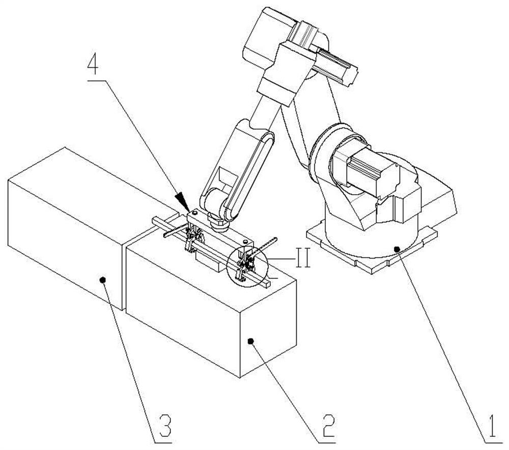 Workpiece clamping tool for intelligent robot