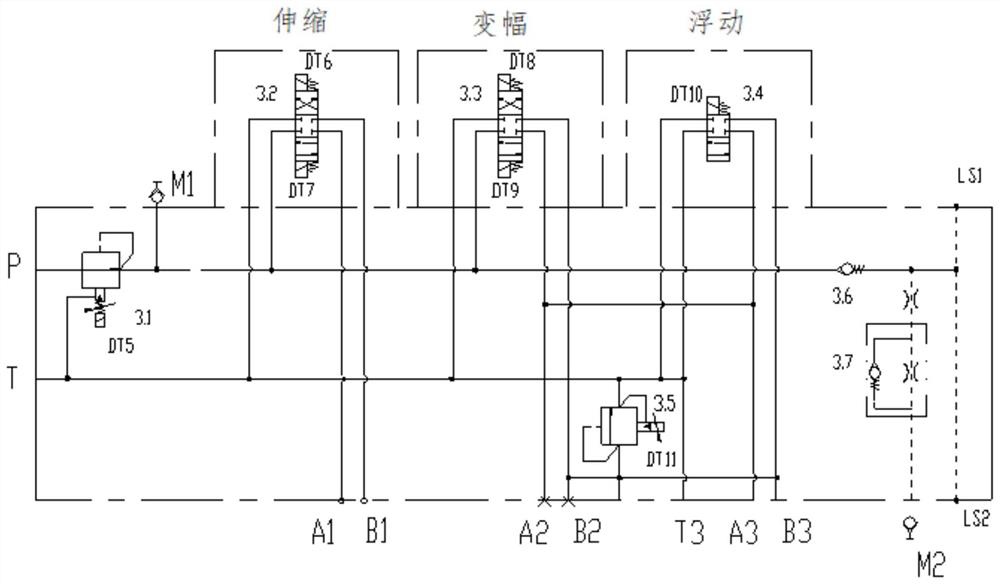 Multifunctional operation integrated valve, control module, hydraulic system and forcible entry robot