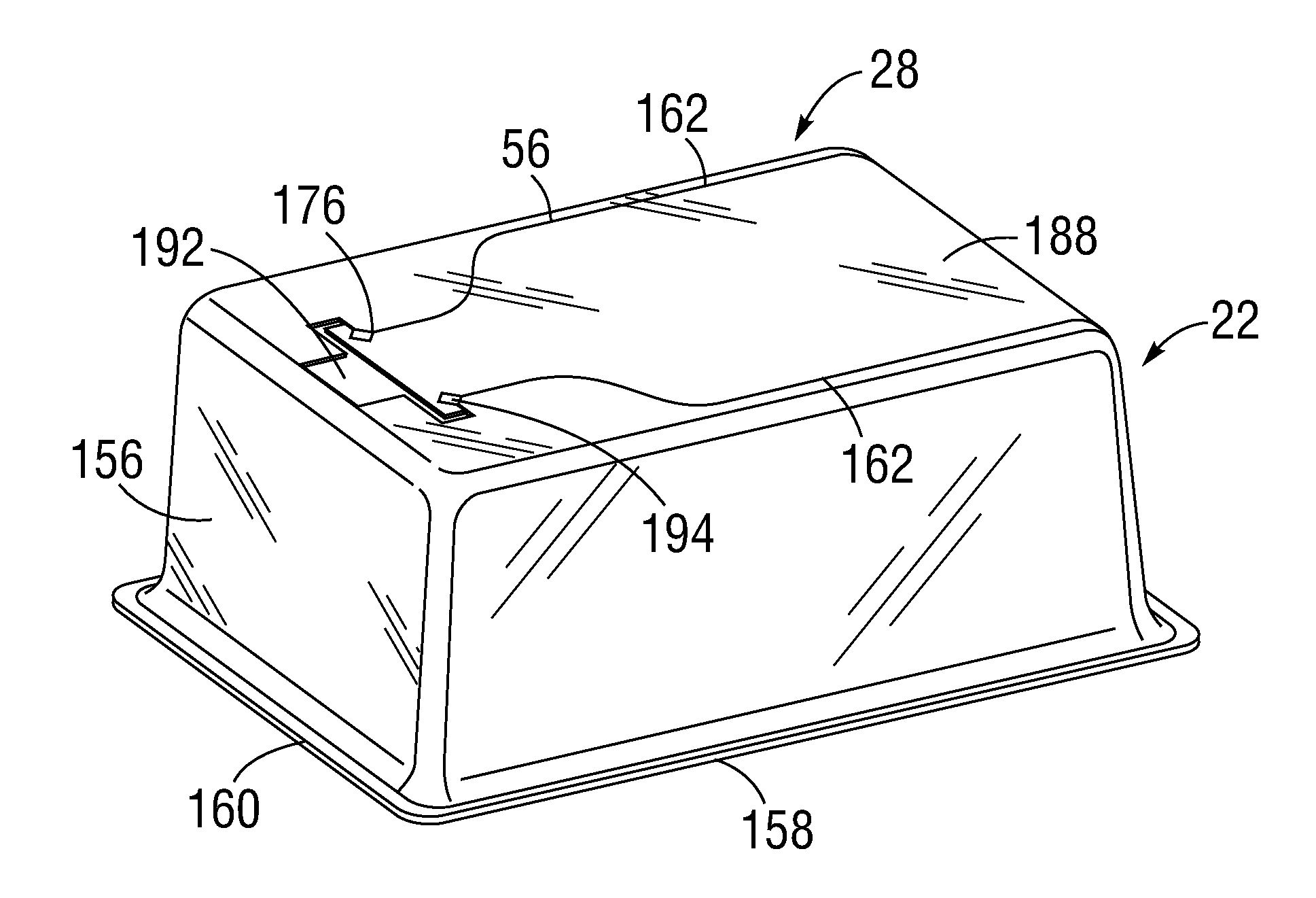 Thermoplastic containers with easy access defined by laser-induced rupturable areas