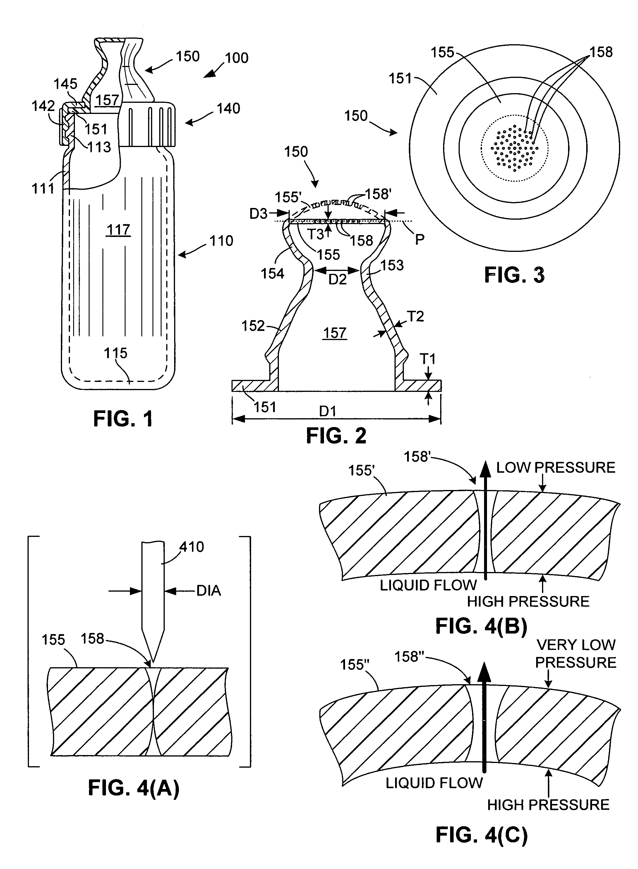 Nipple with multiple pinholes for baby bottle assembly