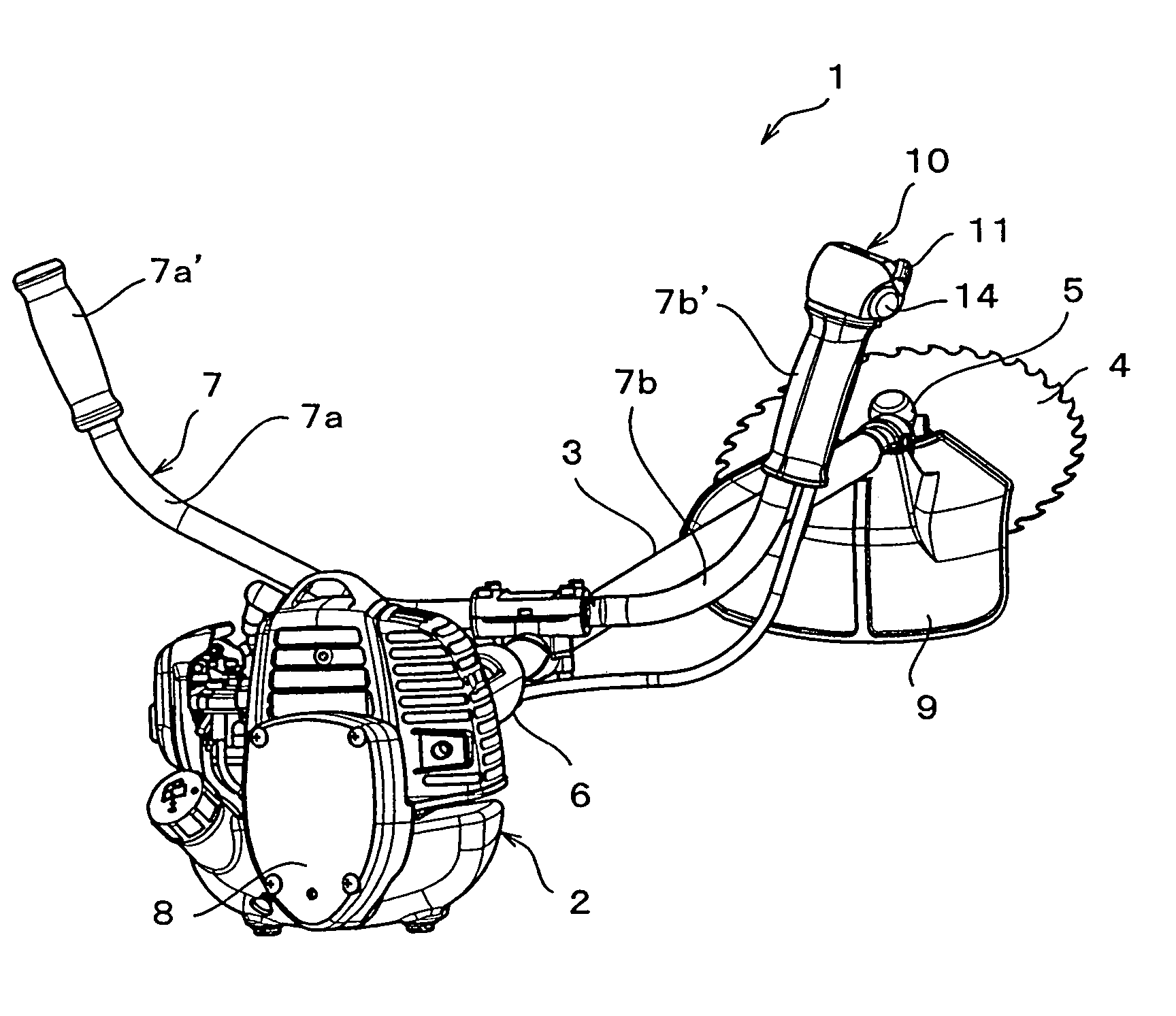 Operation unit of engine