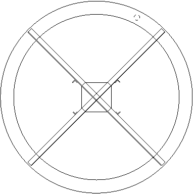 Inverted installation method of embedded foundation bolts of large tower-type equipment foundation