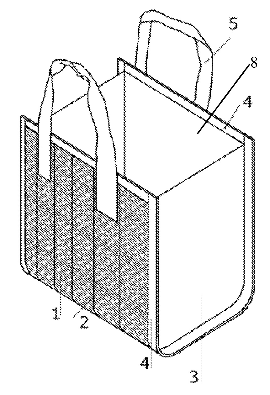 Foldable bamboo bag and method of constructing the same