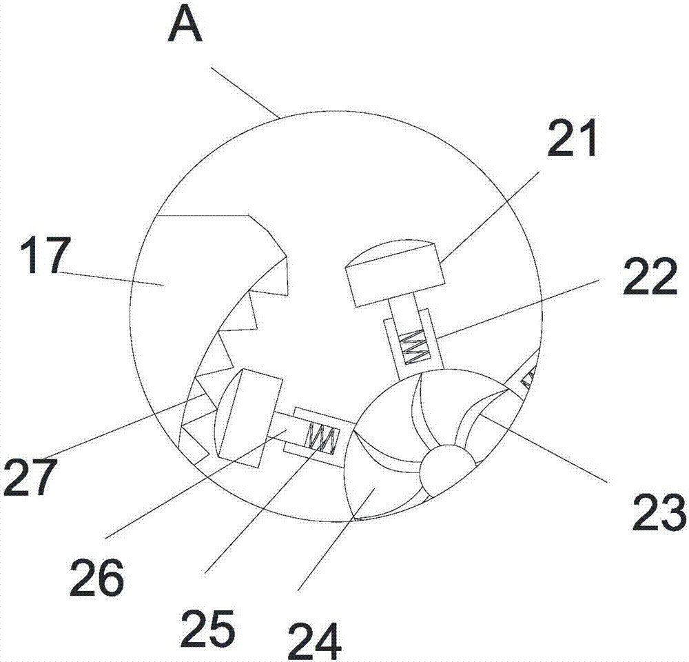 Efficient crushing device for construction waste