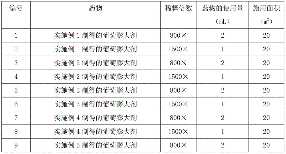 Grape bulking agent and its preparation method and application