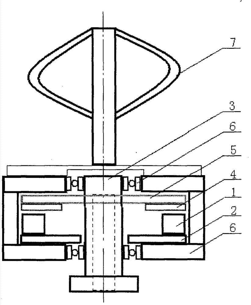 Disk-type magnetic suspension outer rotor type vertical shaft wind-driven generator unit