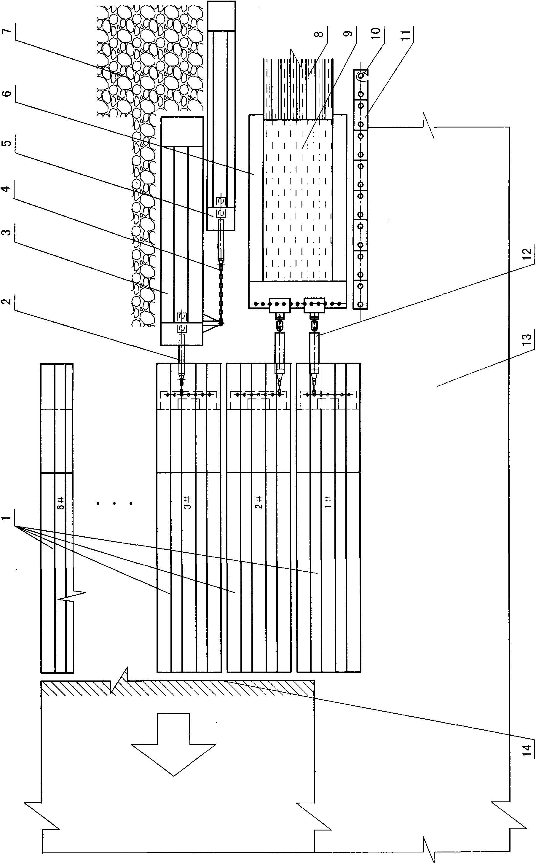 Gob-side road retaining supporting method and road-injecting slip mould