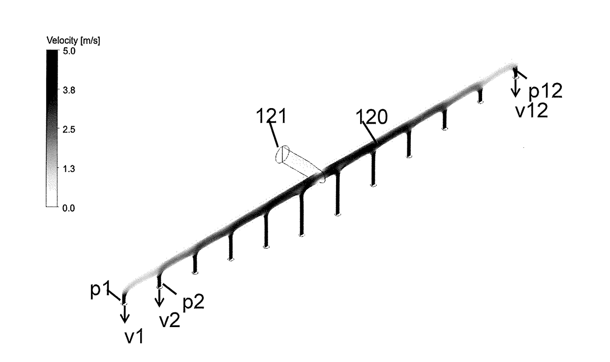 Method of designing and manufacturing a distributor bar for applying a viscous foamable liquid mixture onto a laminator