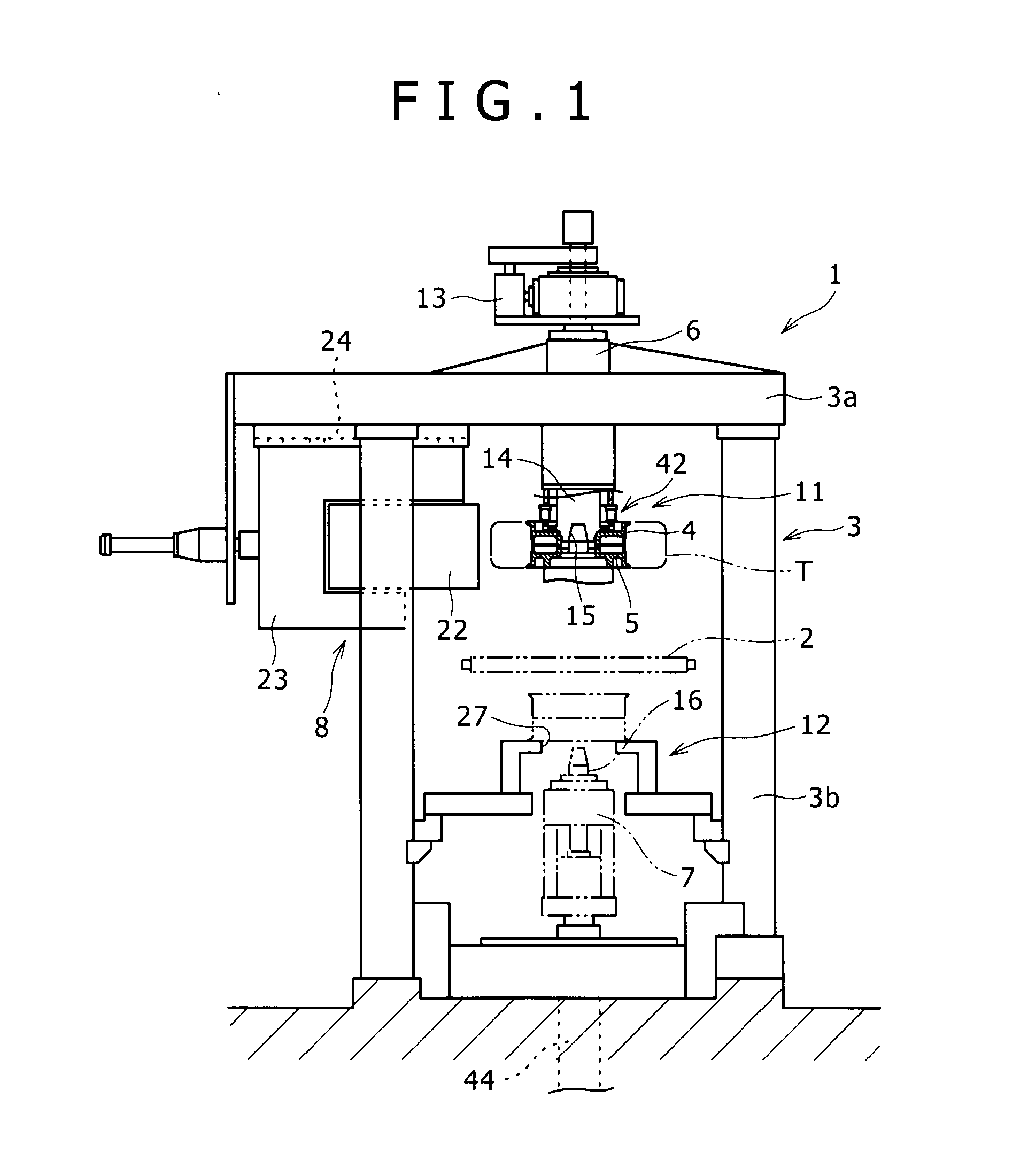 Rim mounting device for tire testing device, magnet mounting method, rim replacing device and tire testing device