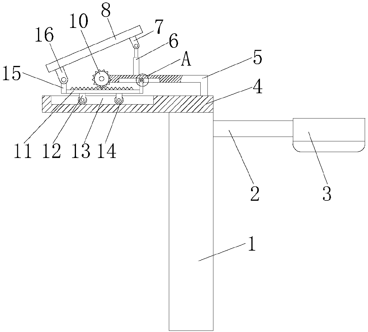 Angle-adjustable solar street lamp solar panel