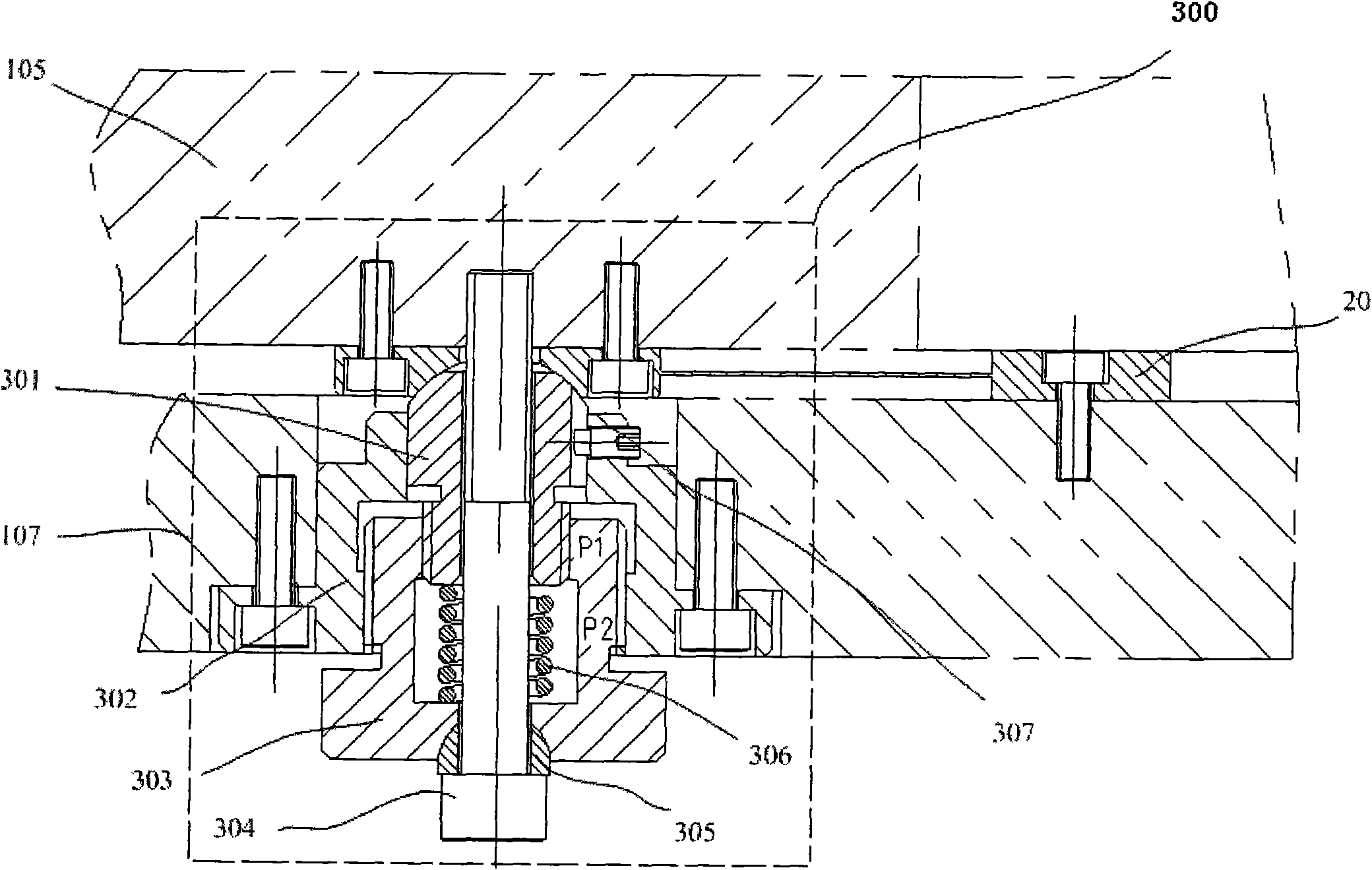 Leveling and focusing mechanism and mask platform with same