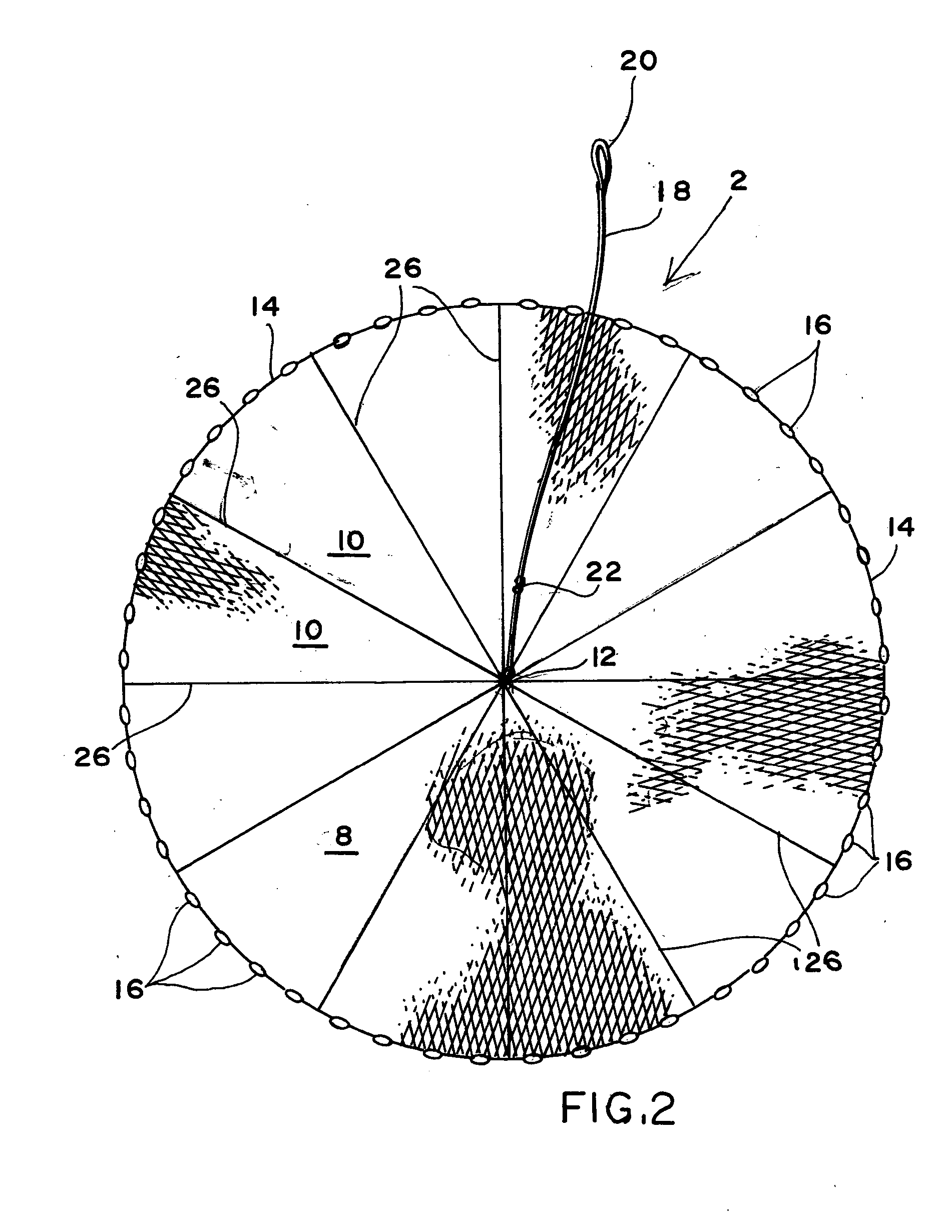 Cast net with elastic wrist cuff