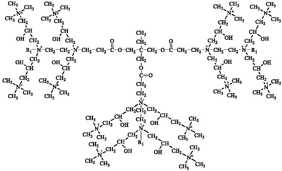 Cationic surfactant with dense charges and preparation method and applications thereof