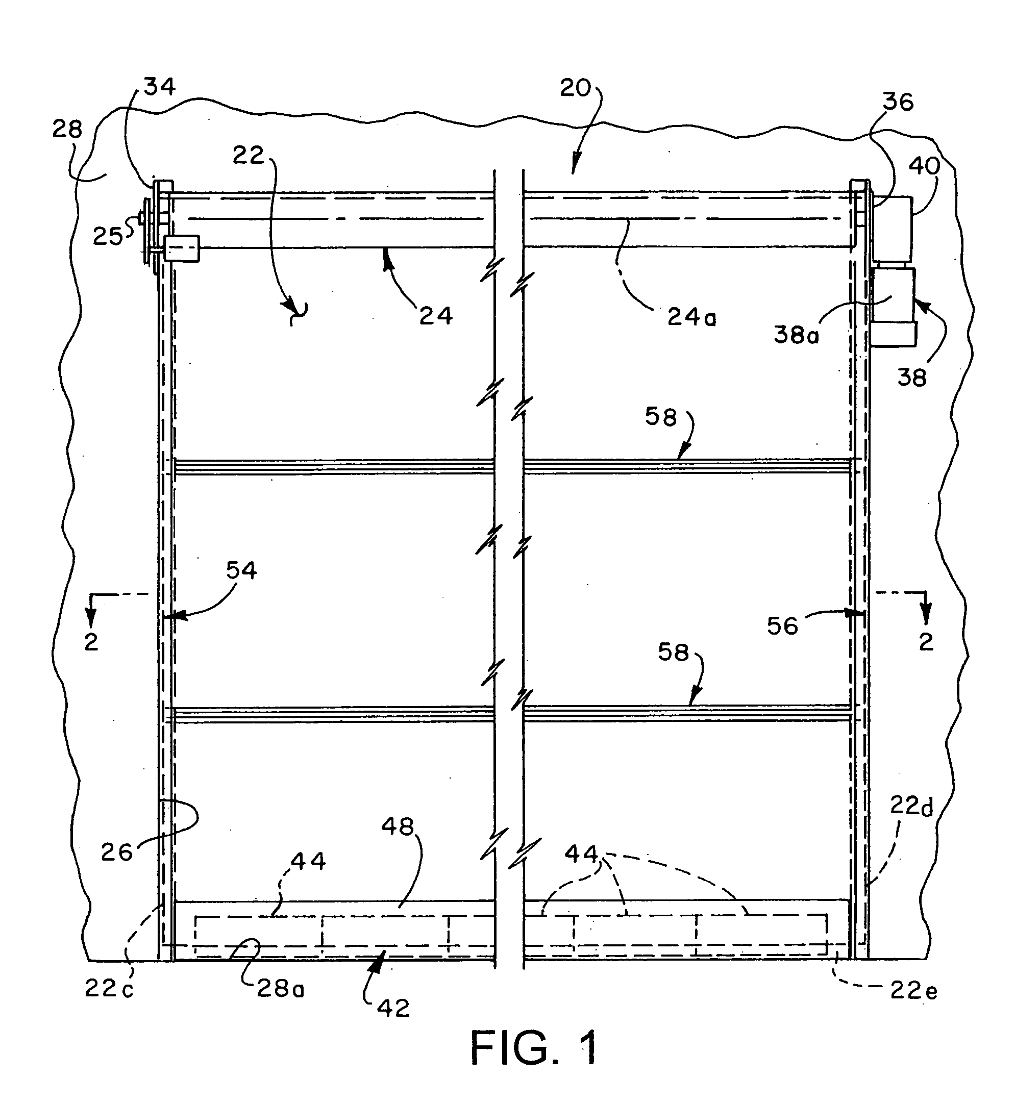 Rollup door with direct connected drive motor unit