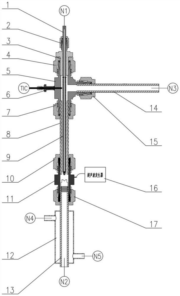 A kind of countercurrent jet cold and hot fluid mixer under the action of external field