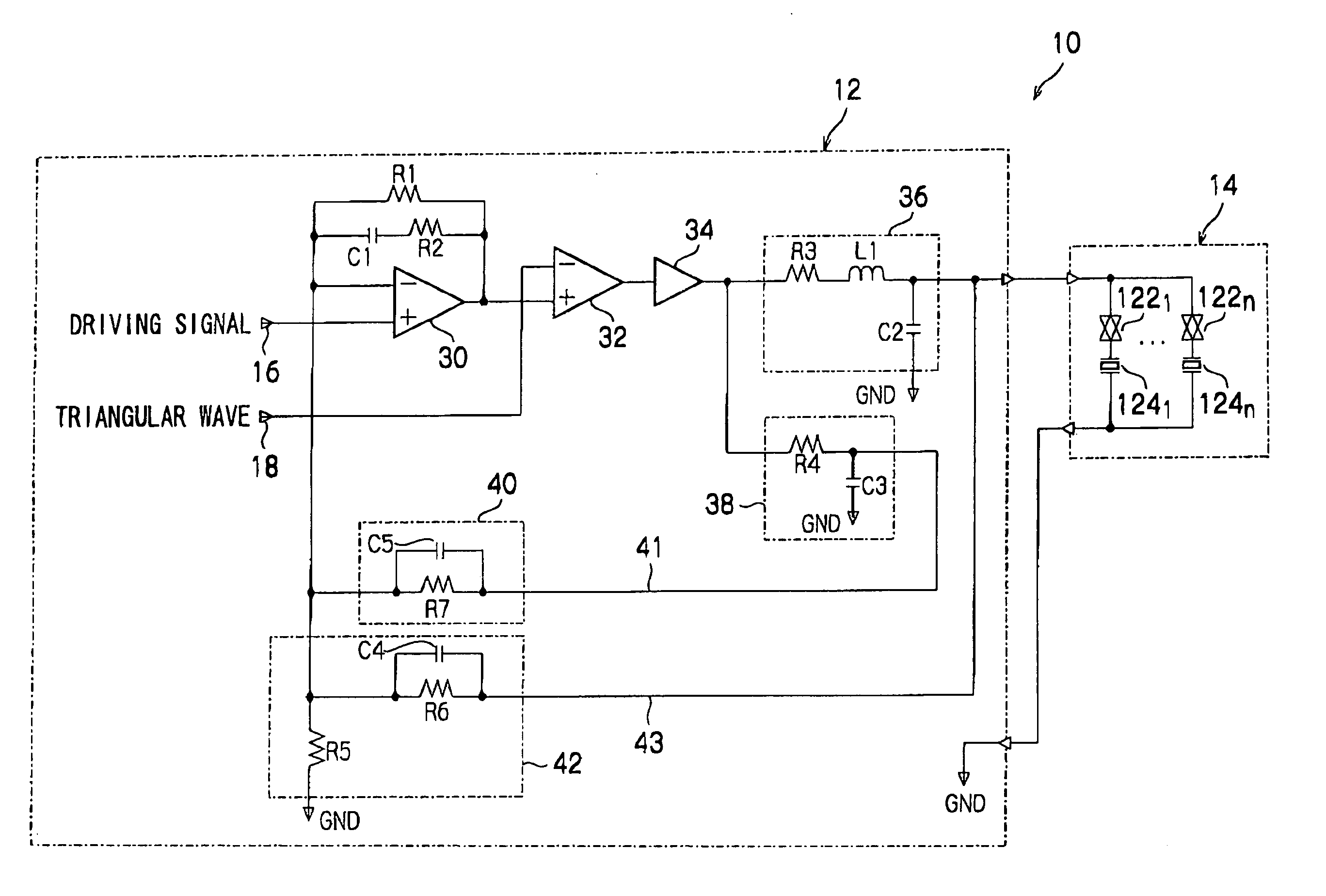 Capacitive load driving circuit, droplet ejection device, droplet ejection unit and inkjet head driving circuit