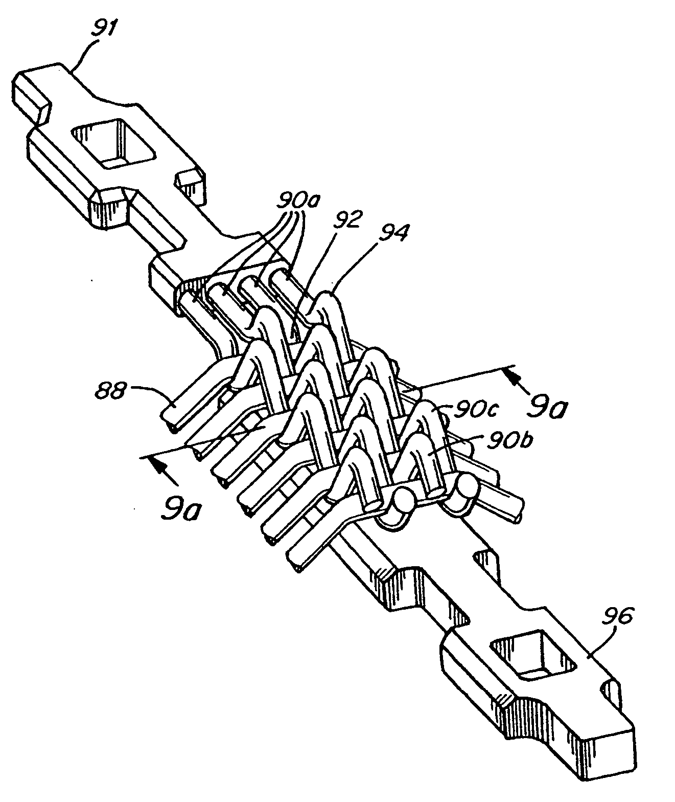 Multiple-contact woven electrical switches