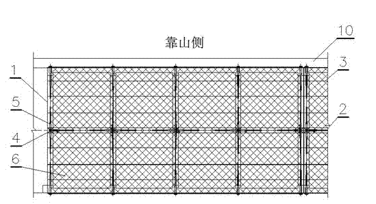 Protective method and structure for preventing rockfall dangers at high and steep slope of mountain road