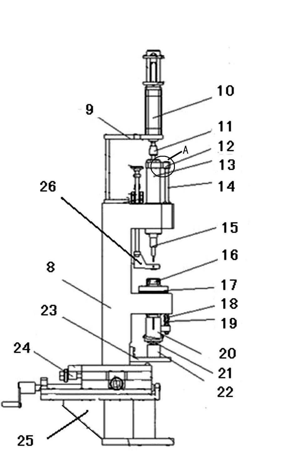 Glass spotlight cup light source mounting hole forming equipment