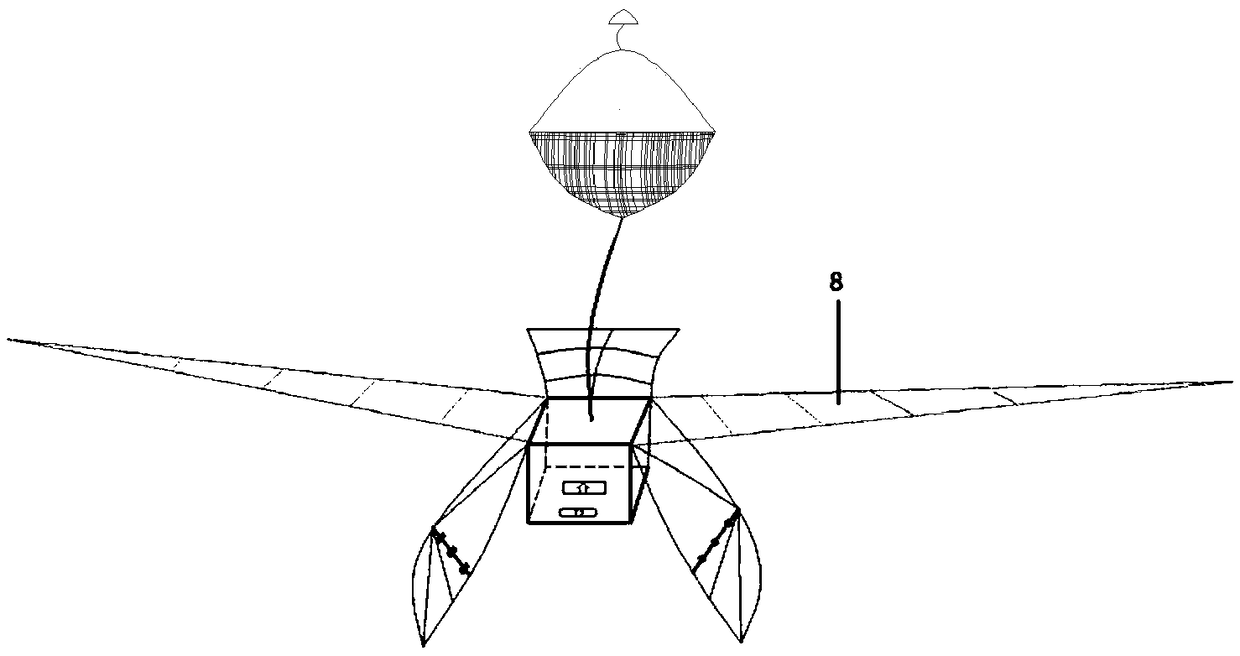 Flapping wing landing backpack