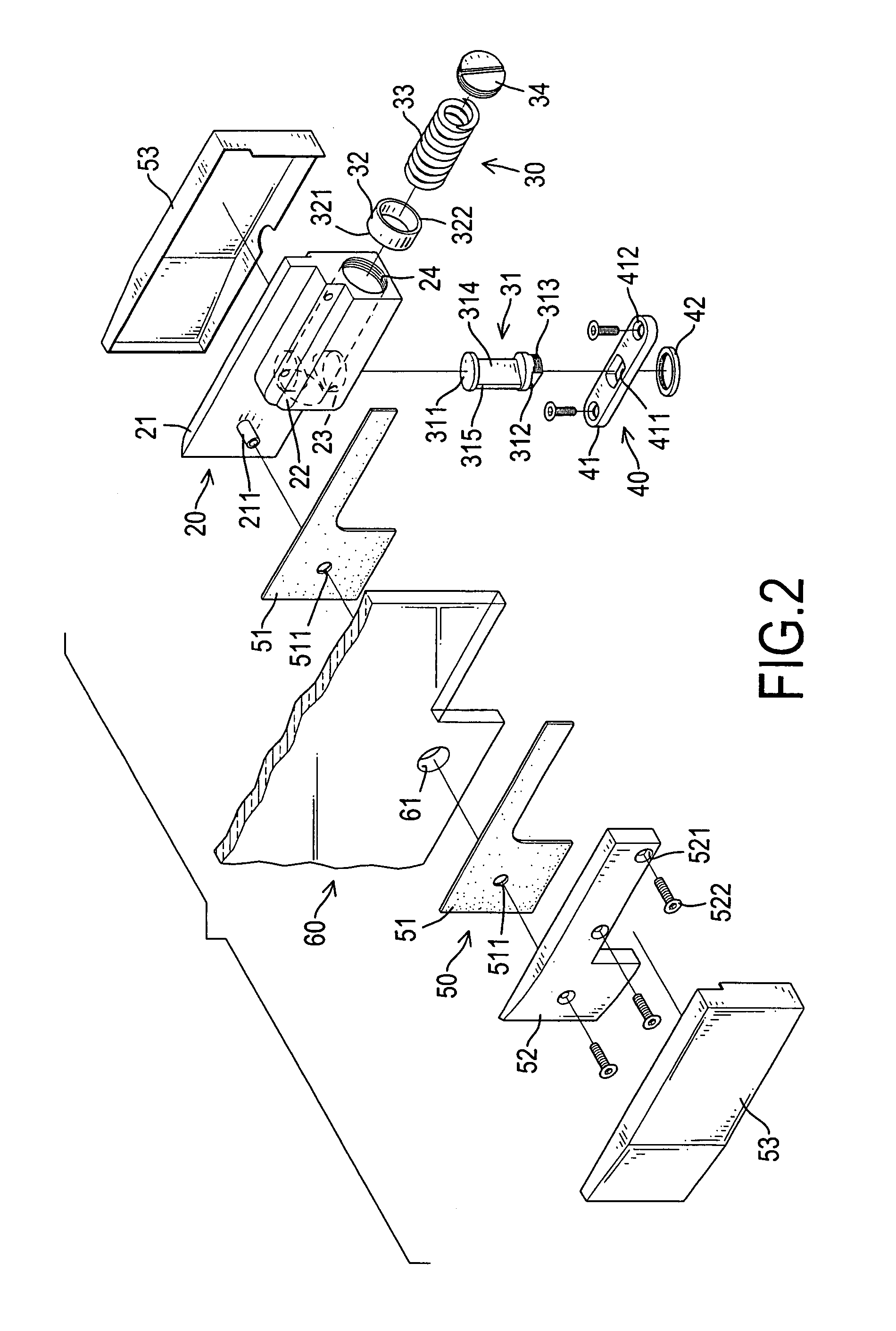 Door-closing assembly of frameless glass door