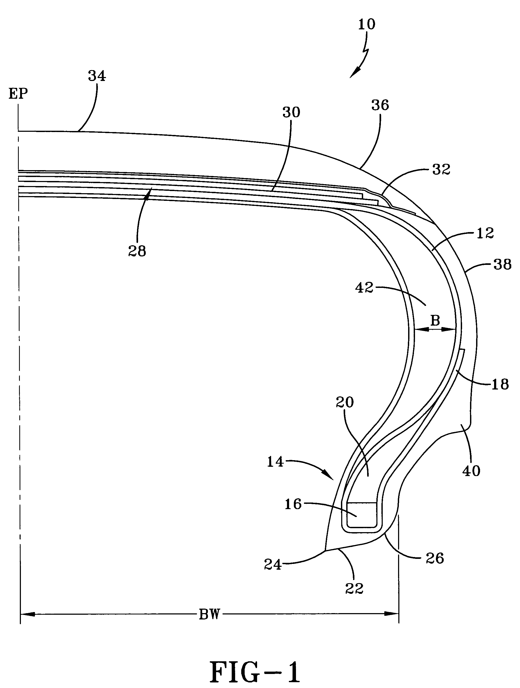 Self-supporting pneumatic tire