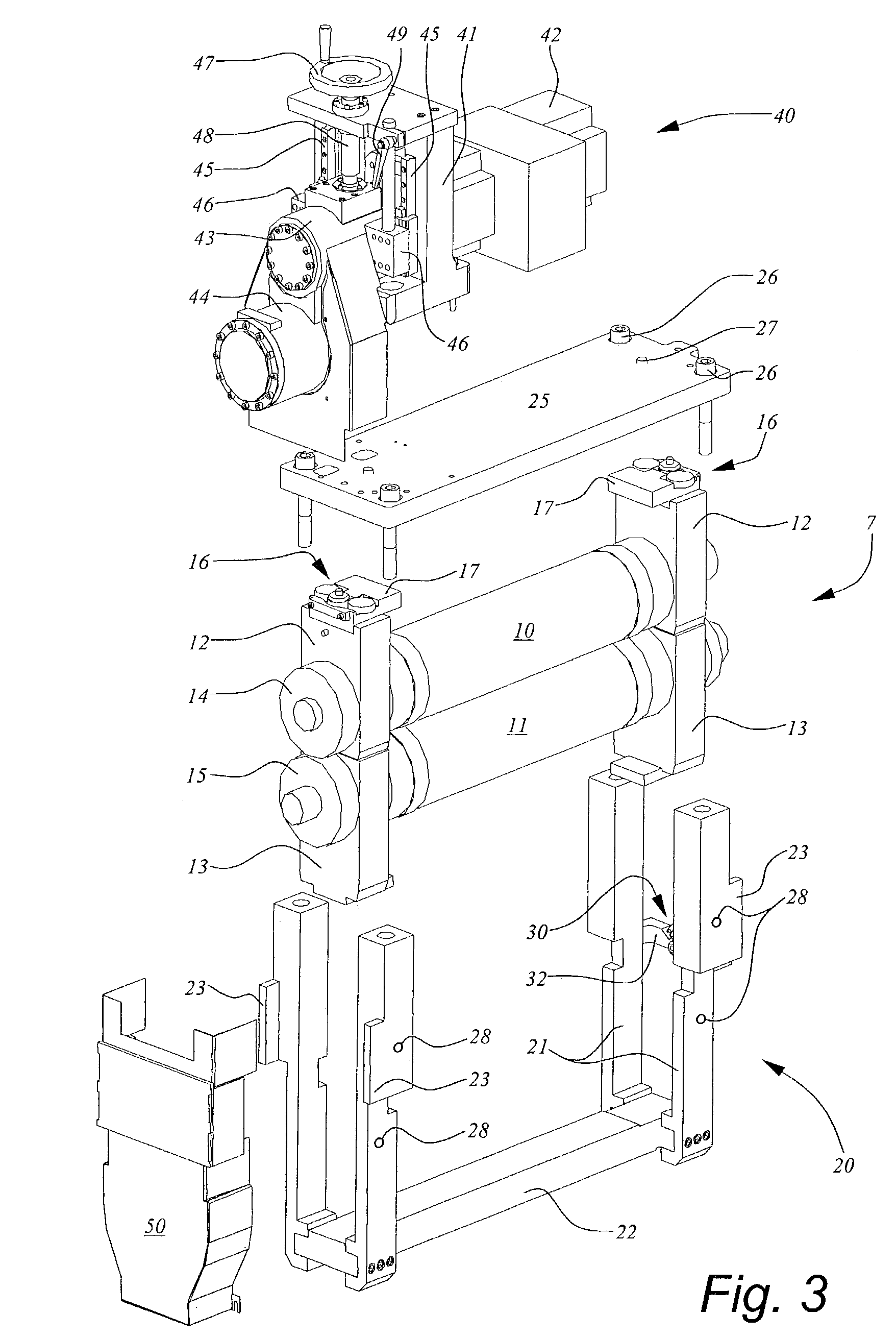 Device for rotary converting a web or sheet matter