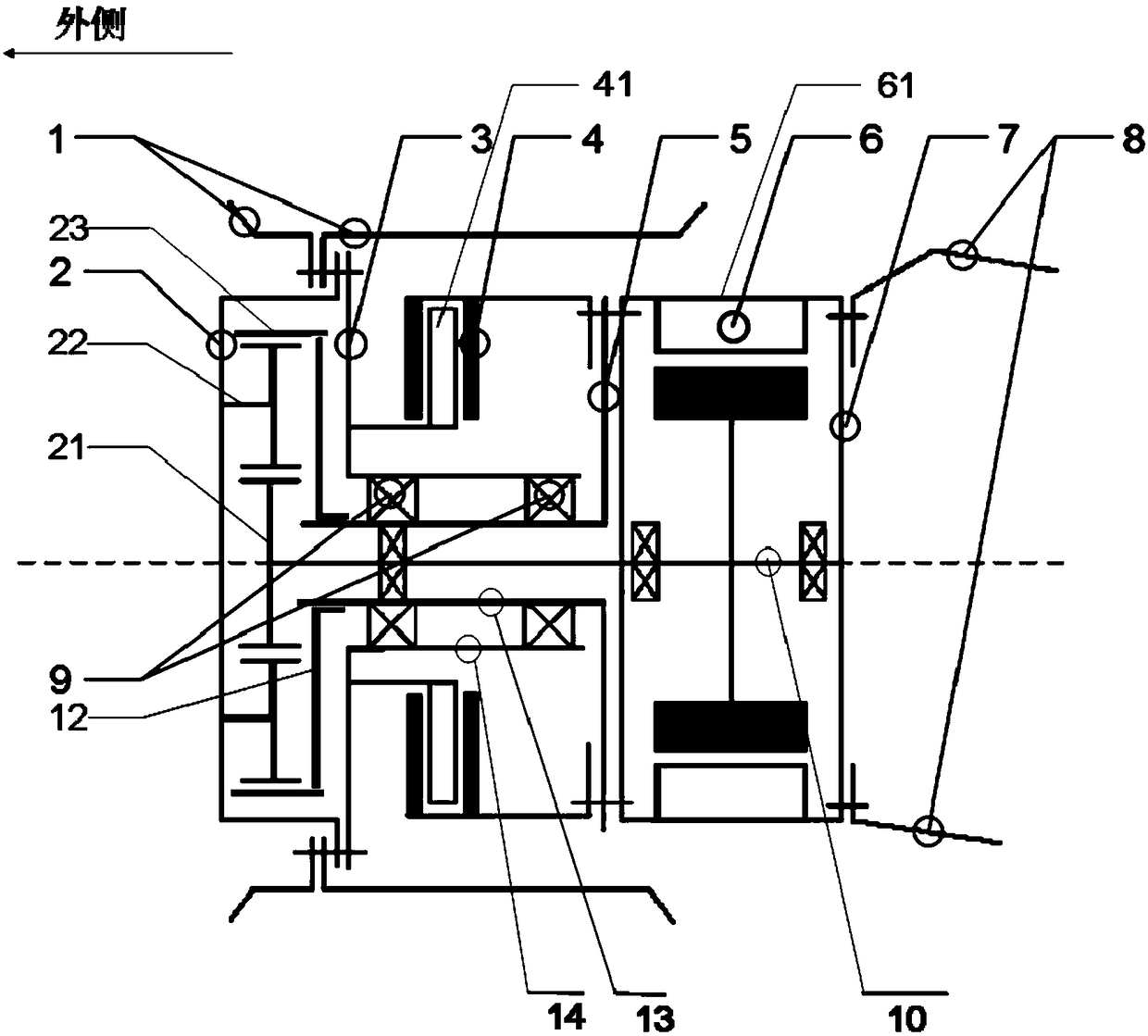 Electric wheel with large-gear-ratio planetary reducer and vehicle