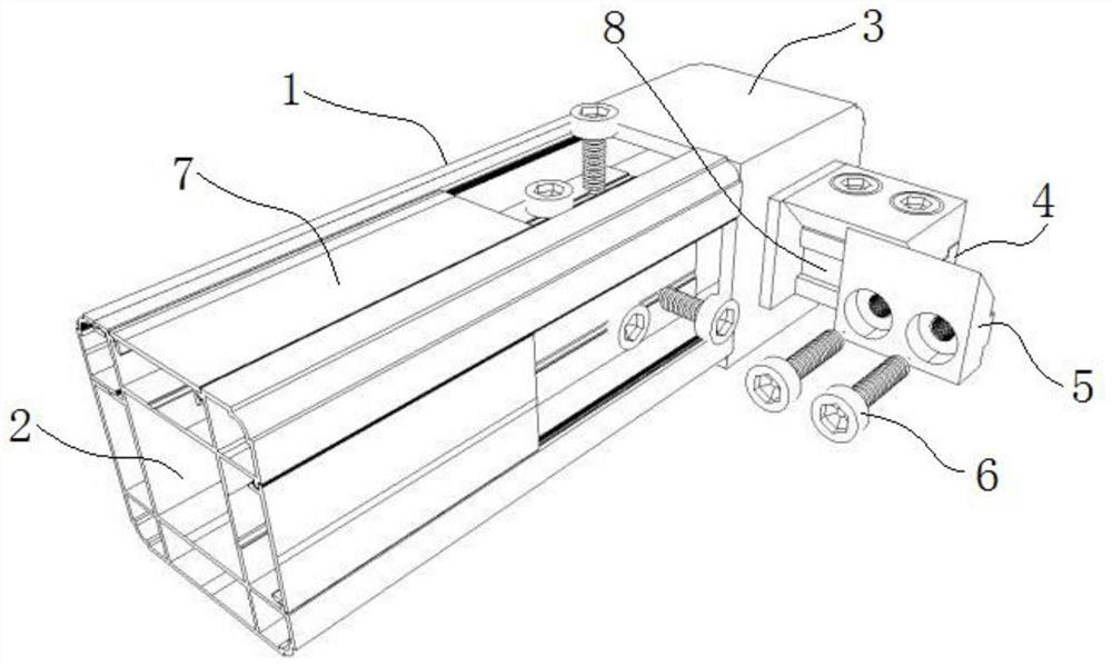 A welding-free frame end connection structure