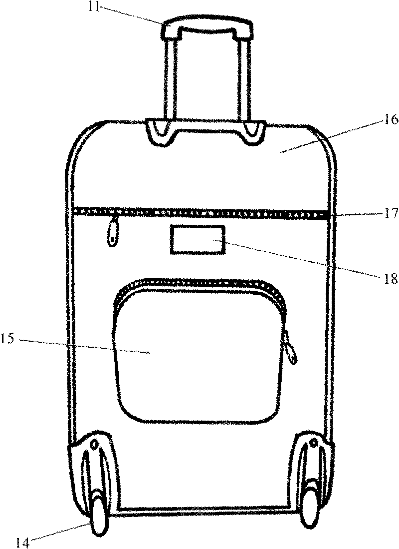 Draw-bar box provided with parallel connection zippers, shroud ring and buckling band