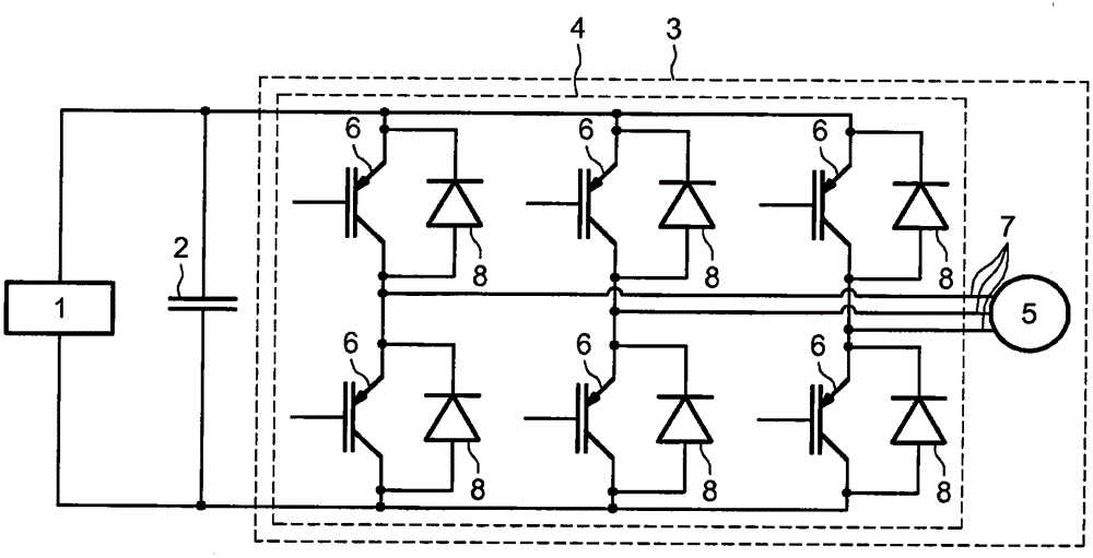 Method for managing load supplied by converter that is itself supplied by battery, and corresponding system