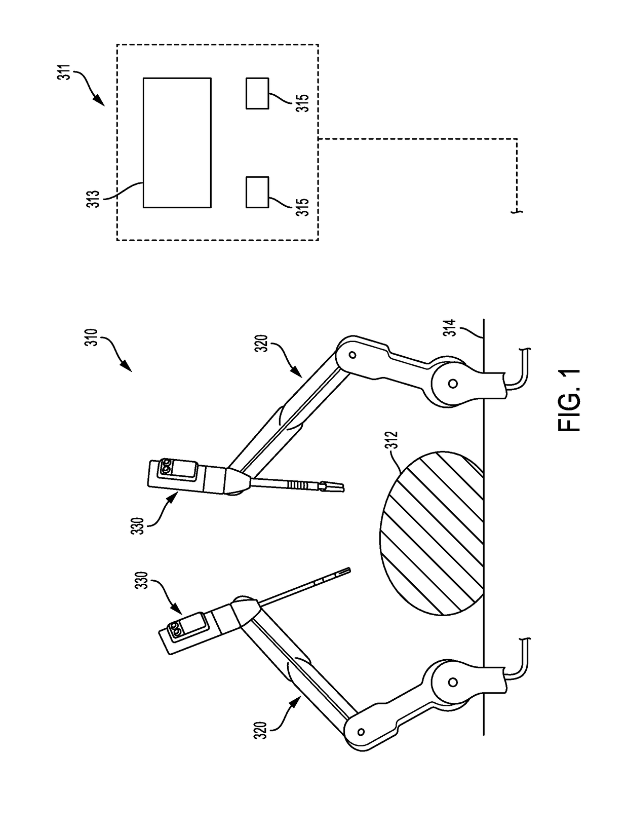 Surgical Tool Positioning Based on Sensed Parameters