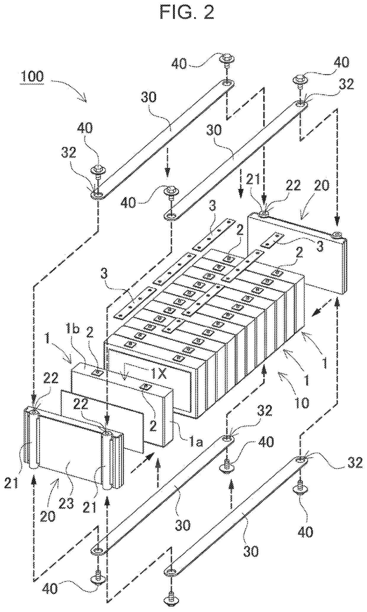 Power supply device and vehicle equipped with same