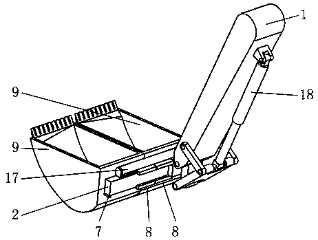 Soil-filling excavation bucket for use in constructional engineering