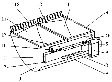 Soil-filling excavation bucket for use in constructional engineering