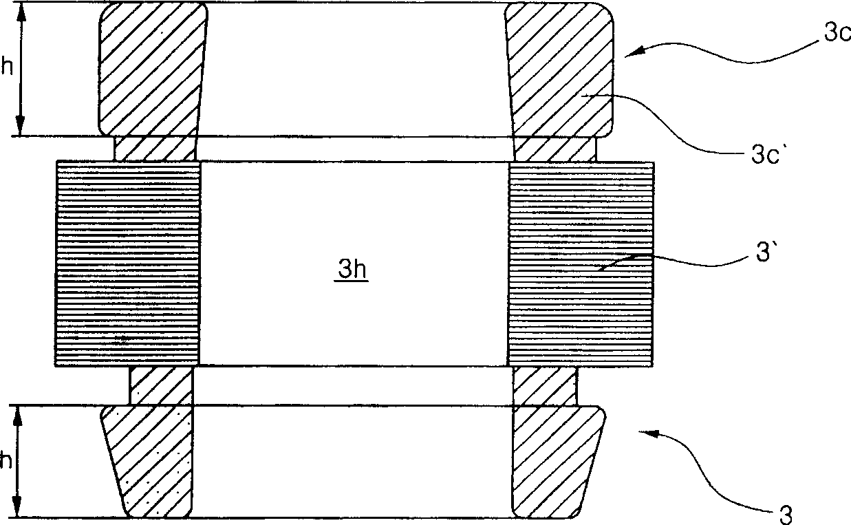 Stator device for closed type compressor