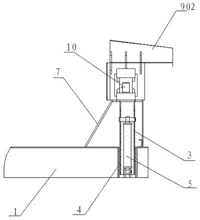 Hydraulic lifting vehicle fixing device