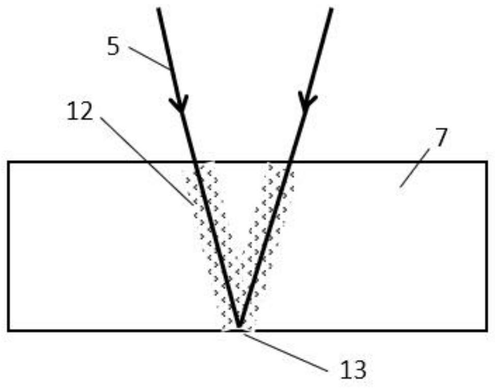 Device and method for processing low-taper glass deep holes by liquid flow coating assisted laser back wet etching