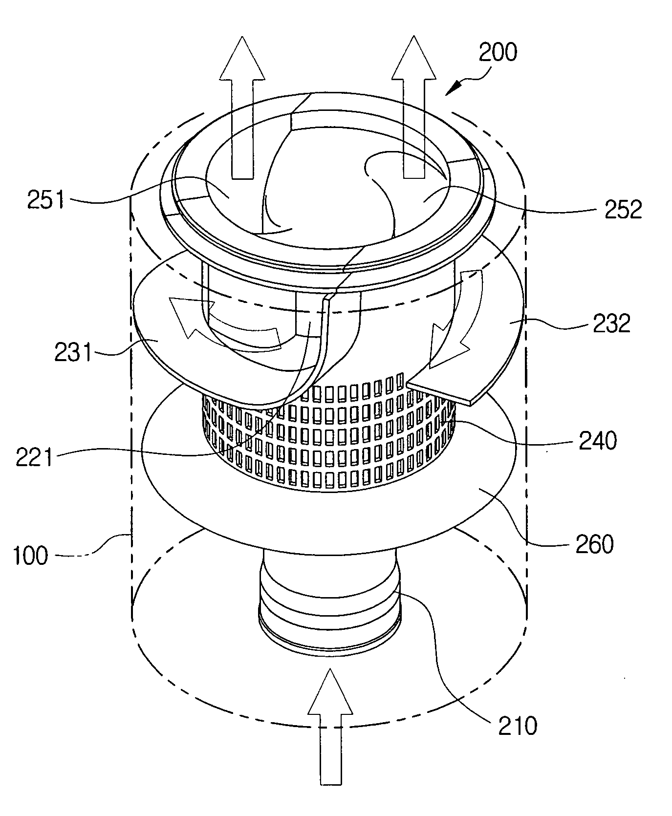 Dust collecting apparatus of vacuum cleaner