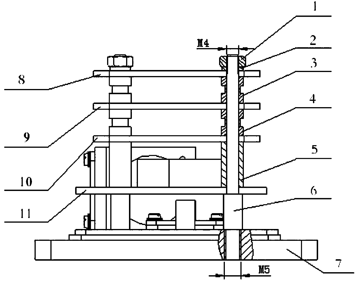 Multi-layer circuit board installing structure with vibration resistance