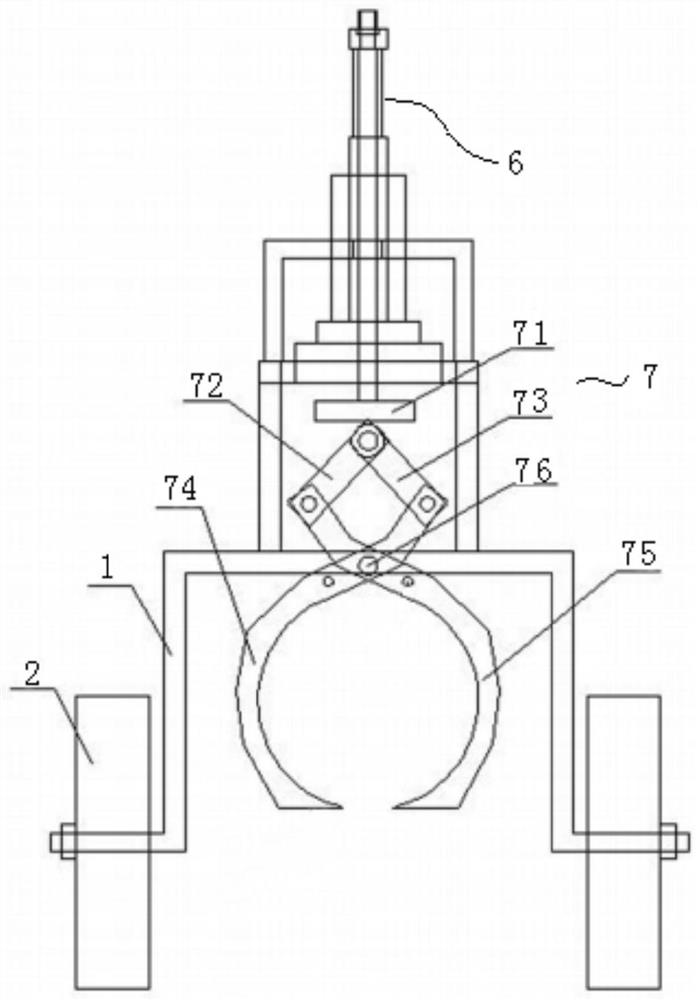 Transport vehicle for cement poles in vertical state